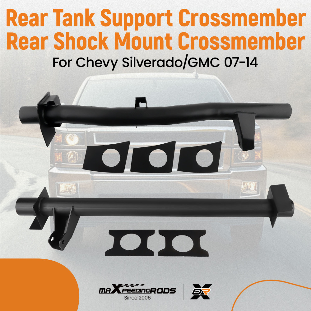 Rear Shock Mount Crossmember compatible for Chevy Silverado GMC 1500 2007-2014 Upper Tank