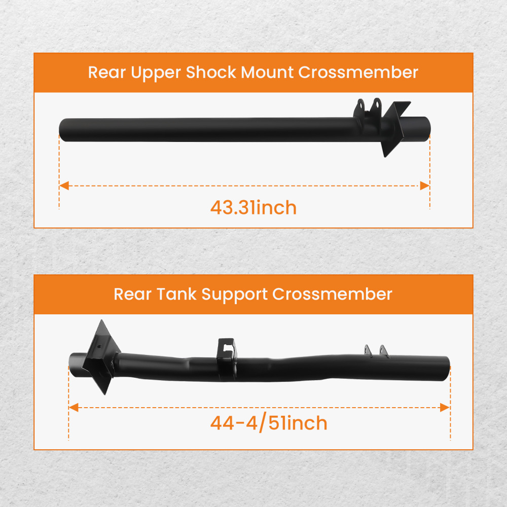 Rear Tank Support Crossmember compatible for Chevrolet Silverado 2500HD 3500HD 01-10 Black
