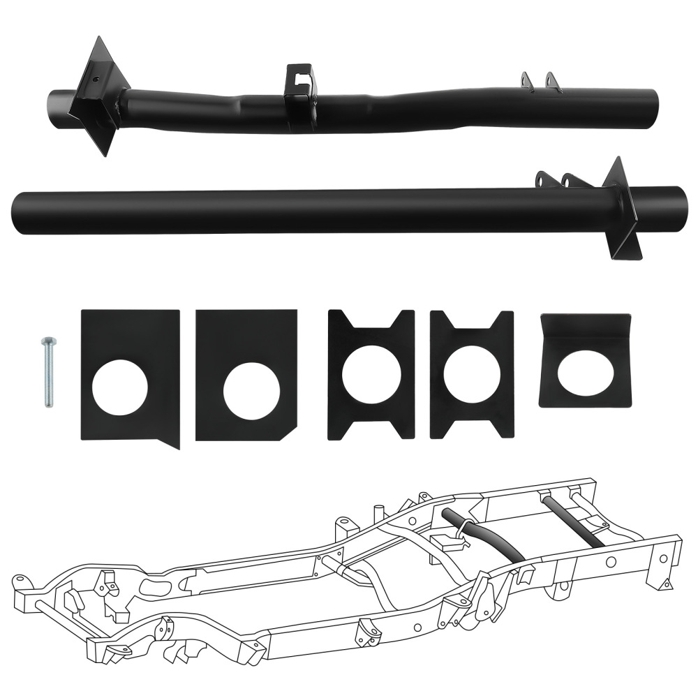 Rear Tank Support Crossmember compatible for Chevrolet Silverado 2500HD 3500HD 01-10 Black