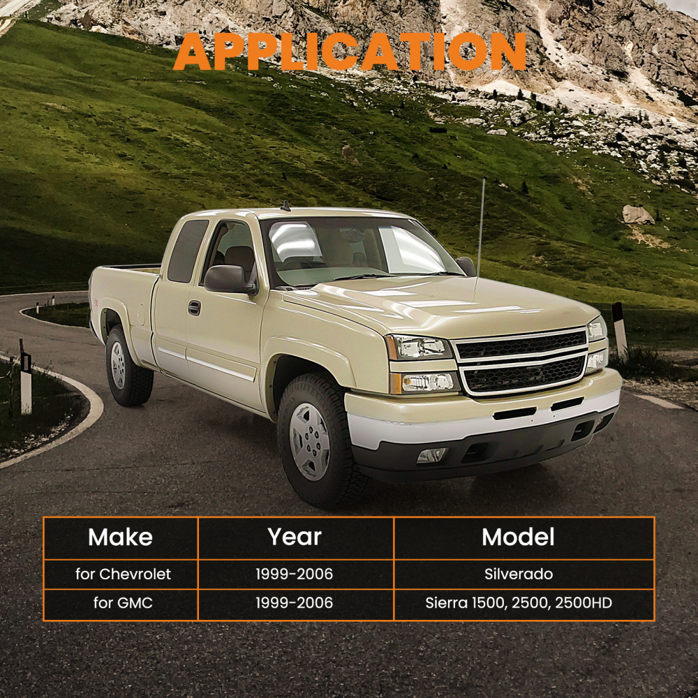 Bed Frame Crossmember Kit compatible for Chevy Silverado GMC Sierra 1999-2006 Complete