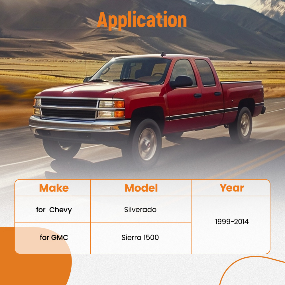 2x Rear Frame Repair Section compatible for Chevy SilveradoGMC compatible for Sierra 1500 1999-2014