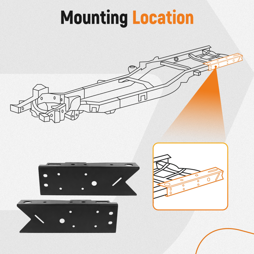 2x Rear Frame Repair Section compatible for Chevy SilveradoGMC compatible for Sierra 1500 1999-2014