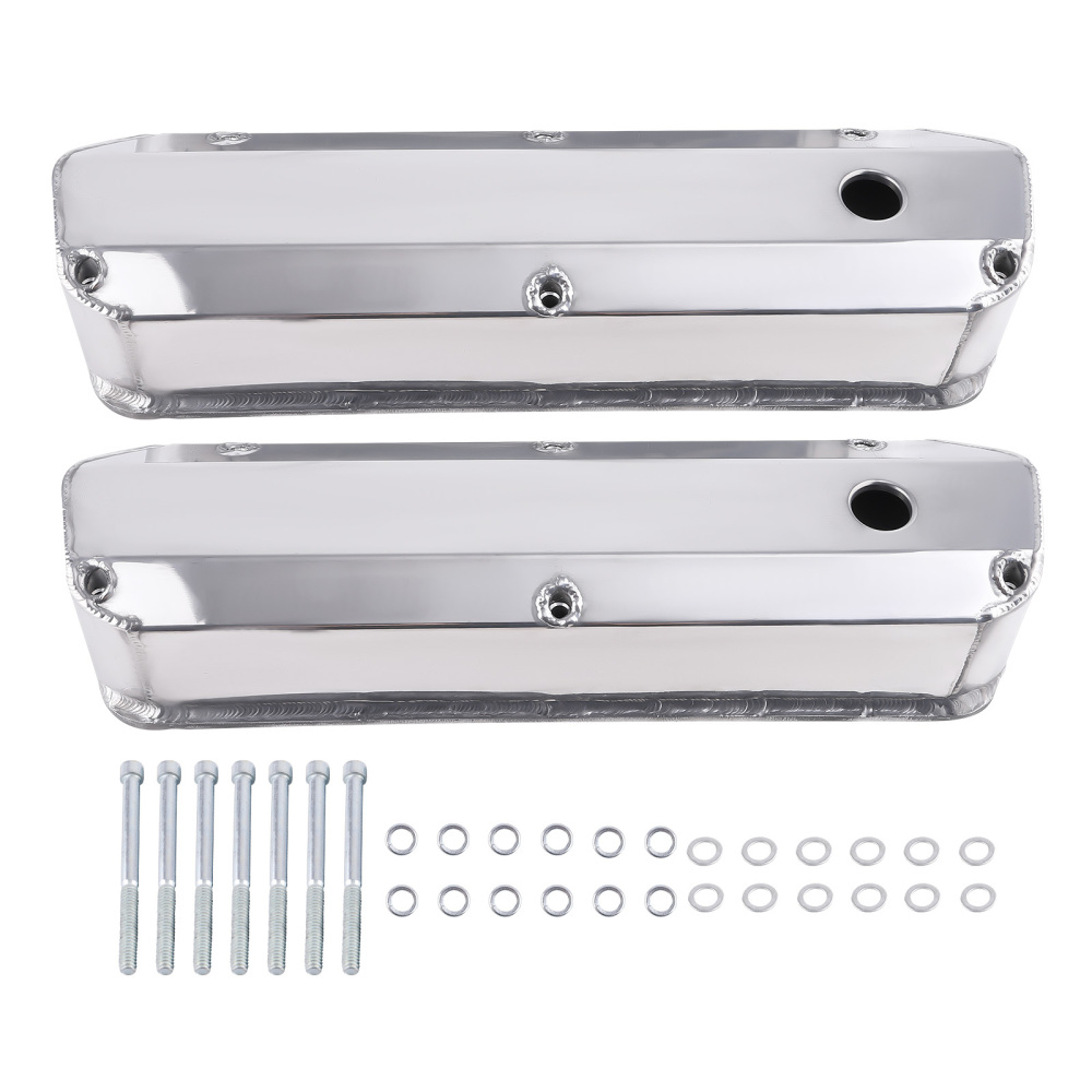 Fabricated Aluminum Tall Valve Covers compatible for Ford 260 289 302 351W 1962-1985