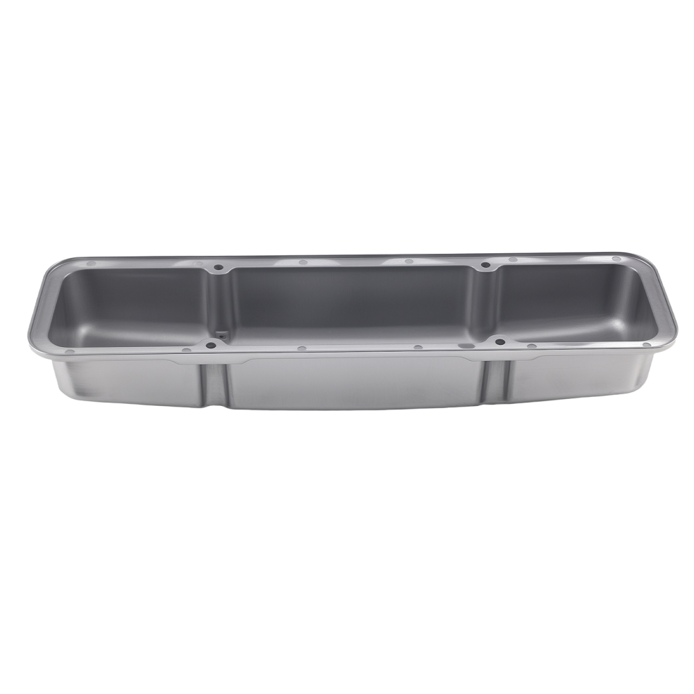 Aluminum SBC Valve Cover Set for Small Block compatible for Chevy 283-400 Chrome Short