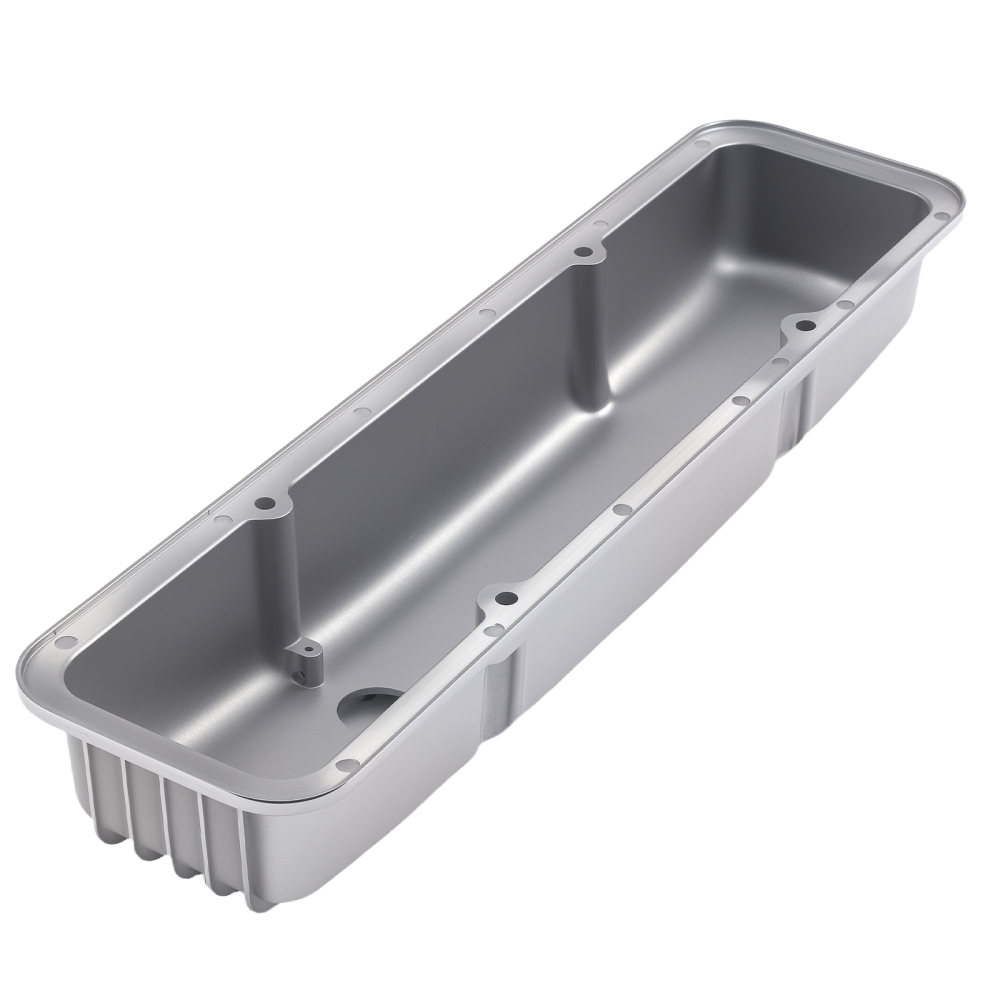Aluminum SBC Valve Cover Set for Small Block compatible for Chevy 283-400 Chrome Short