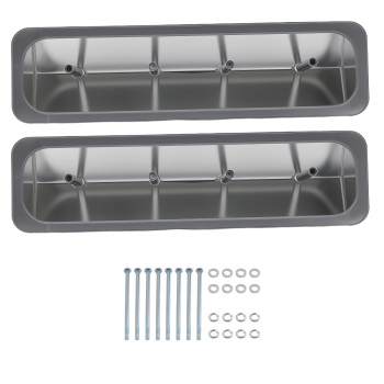 Aluminum SBC Valve Cover Set compatible for Chevy 350 305 1987-1997 Polished w/ Hardware