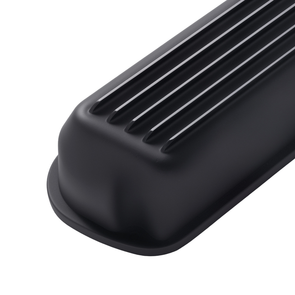 Black Aluminum Tall Valve Covers compatible for Ford 289 302 351W V8 1962-85 Finned Set