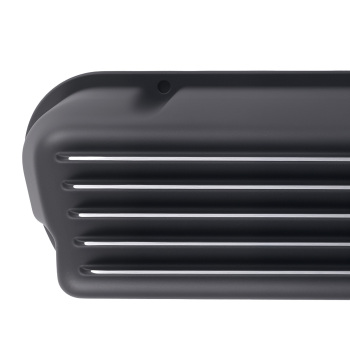 Aluminum Black Valve Covers compatible for Ford 289 302 351W 5.0L Finned 1962-1985