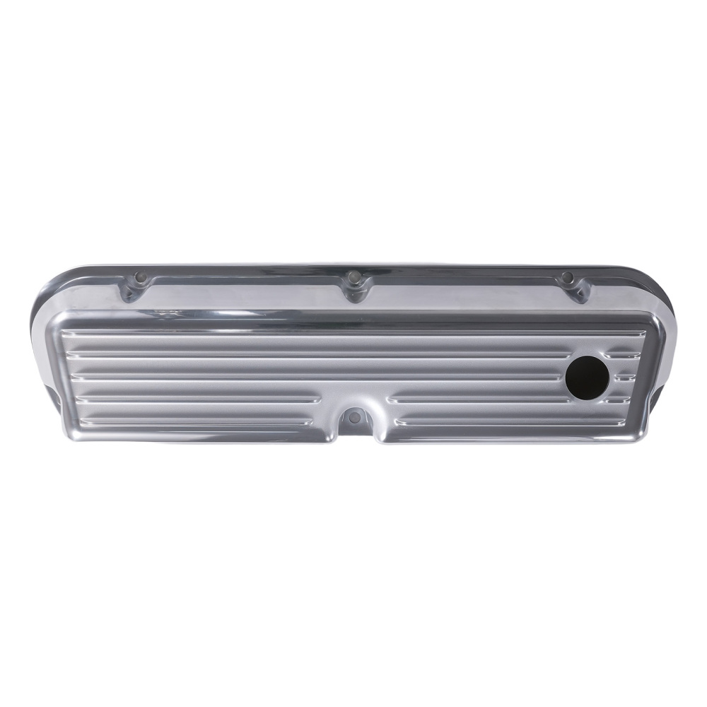Aluminum Finned Polished Valve Cover compatible for Ford 289 302 351W SBC 1962-85