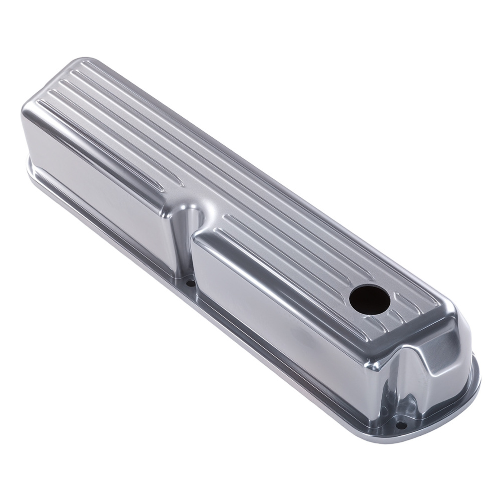 Aluminum Finned Polished Valve Cover compatible for Ford 289 302 351W SBC 1962-85