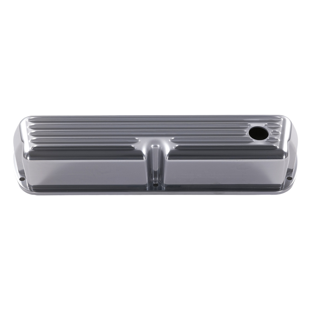 Aluminum Finned Polished Valve Cover compatible for Ford 289 302 351W SBC 1962-85