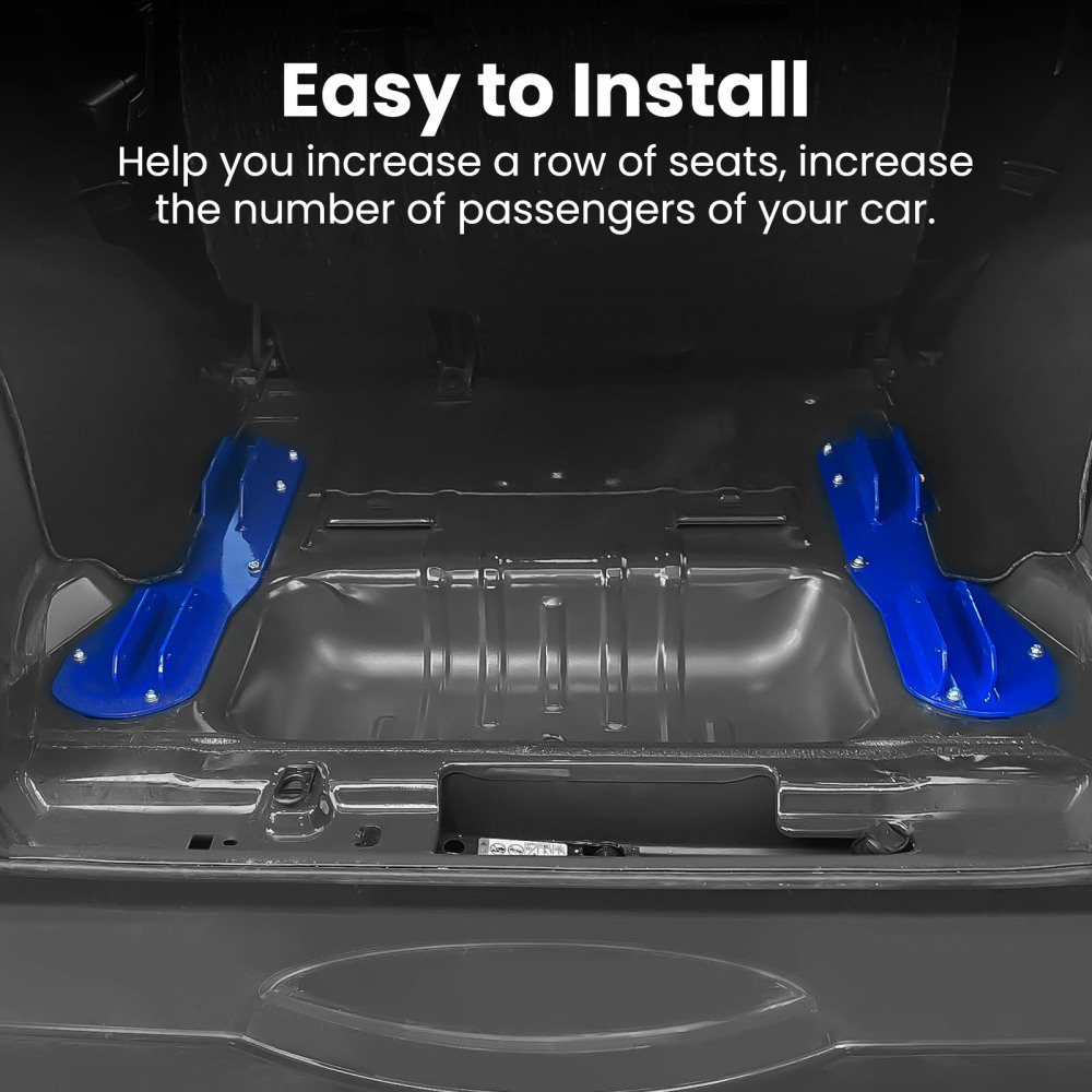 Third Row compatible for Seat Bracket Kit For 2007-2018 compatible for Jeep Wrangler JK Unlimited