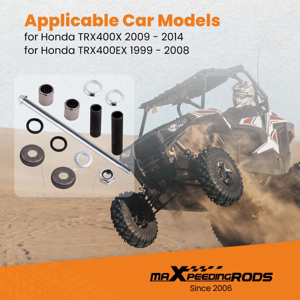 Seals Bolt Kit compatible for Honda 400EX 400 EX Swingarm Pivot Bolt with Sleeve Bearings Set