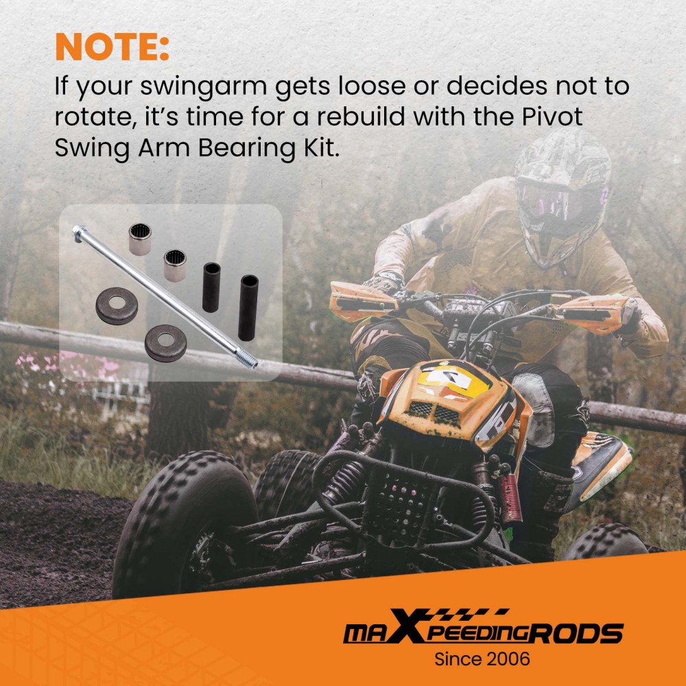 Seals Bolt Kit compatible for Honda 400EX 400 EX Swingarm Pivot Bolt with Sleeve Bearings Set