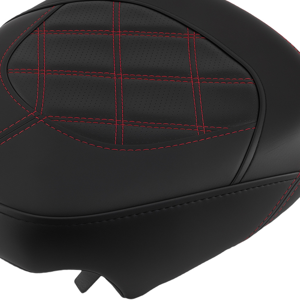 Black Red Stitch compatible for Seat Set compatible for Harley Touring 2009-Later Front Rear Driver