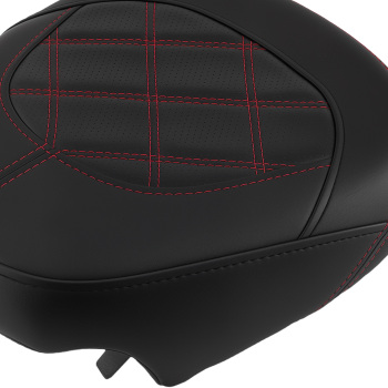 Black Red Stitch compatible for Seat Set compatible for Harley Touring 2009-Later Front Rear Driver
