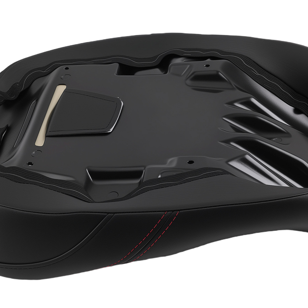Black Red Stitch compatible for Seat Set compatible for Harley Touring 2009-Later Front Rear Driver