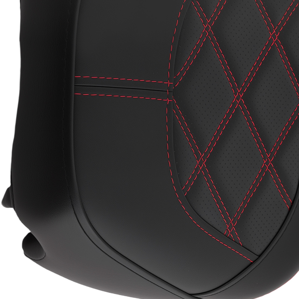 Black Red Stitch compatible for Seat Set compatible for Harley Touring 2009-Later Front Rear Driver