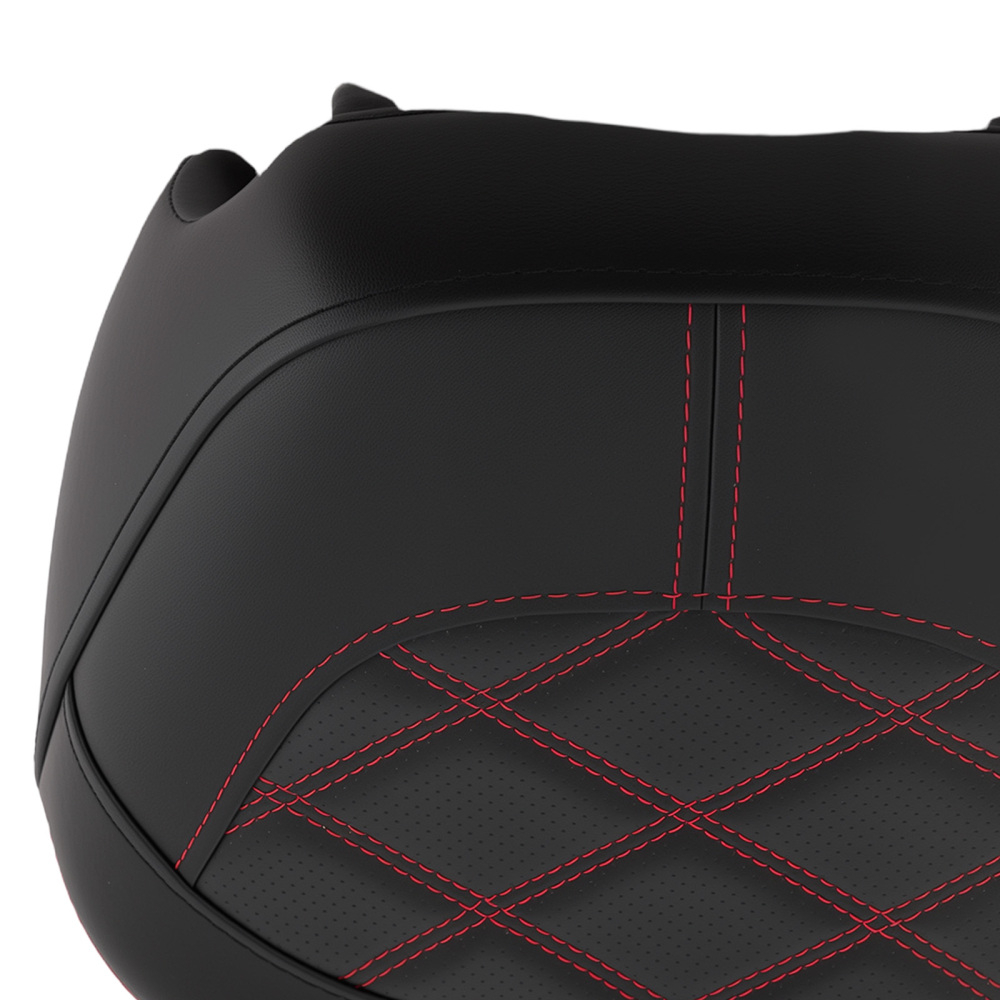 Black Red Stitch compatible for Seat Set compatible for Harley Touring 2009-Later Front Rear Driver