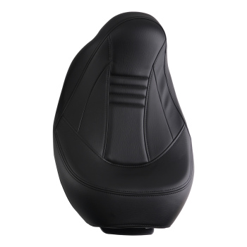 2-Up Leather compatible for Seat Compatible for Harley Touring 2009-2020 Black w/ Rider Pillion Pad