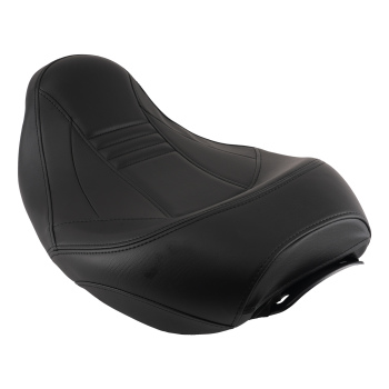 2-Up Leather compatible for Seat Compatible for Harley Touring 2009-2020 Black w/ Rider Pillion Pad