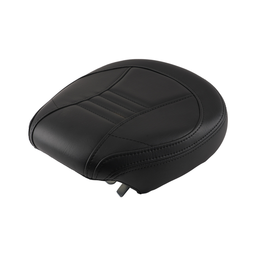 2-Up Leather compatible for Seat Compatible for Harley Touring 2009-2020 Black w/ Rider Pillion Pad