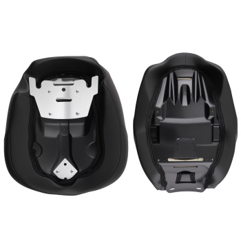 Black Blue PU Leather compatible for Seat Set compatible for Harley Touring 2009-2024 Driver Passenger