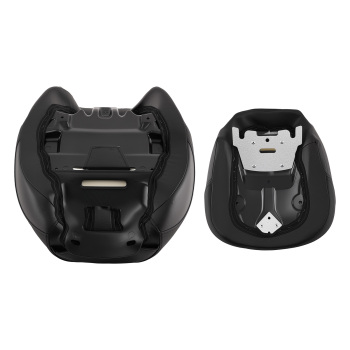 Black DriverPassenger Leather compatible for Seat Compatible for Harley Touring 2009-Later Foam