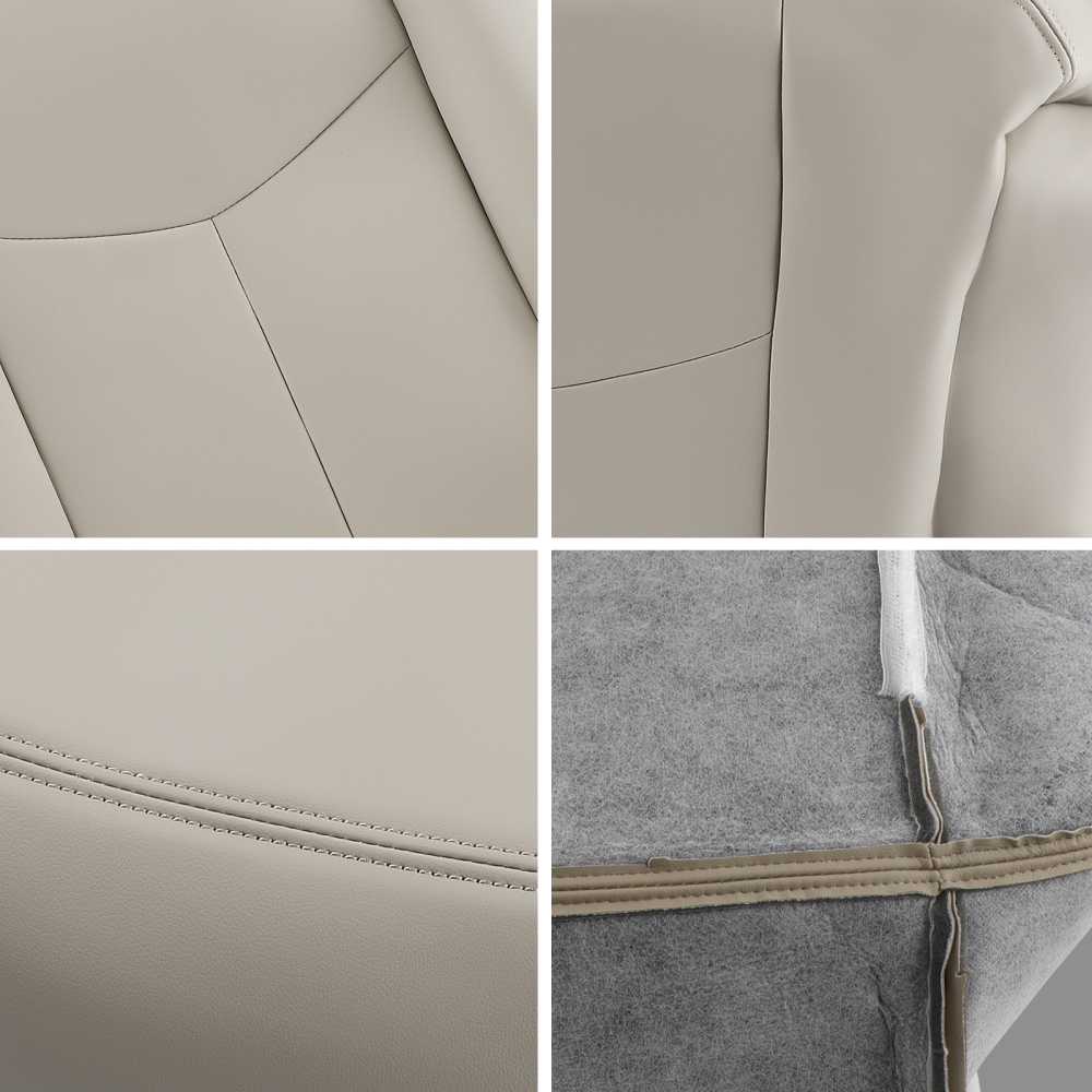 Front Leather compatible for Seat Cover Light Tan compatible for Chevy Tahoe GMC Yukon 2003-05-2006