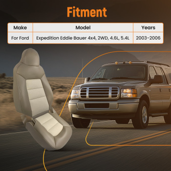 Front 2x top2x bottom compatible for Seat CoversFor compatible for Ford Expedition Eddie Bauer 03-06