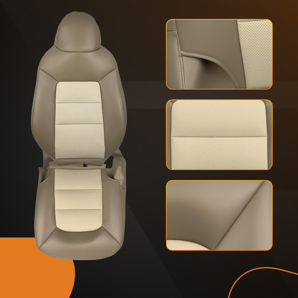 Front 2x top2x bottom compatible for Seat CoversFor compatible for Ford Expedition Eddie Bauer 03-06