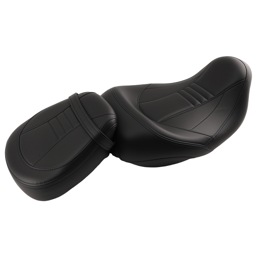 Artificial Leather Black compatible for Seat Compatible for Harley Touring Road Glide 2009-2024