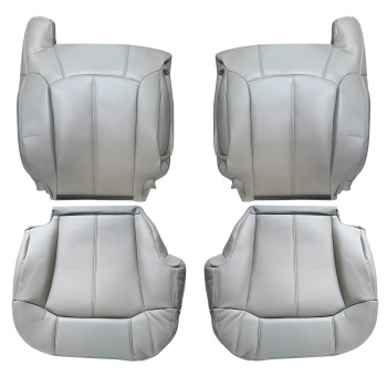 Leather compatible for Seat Cover Gray compatible for Chevy Silverado GMC Sierra 1999-2000-01-2002