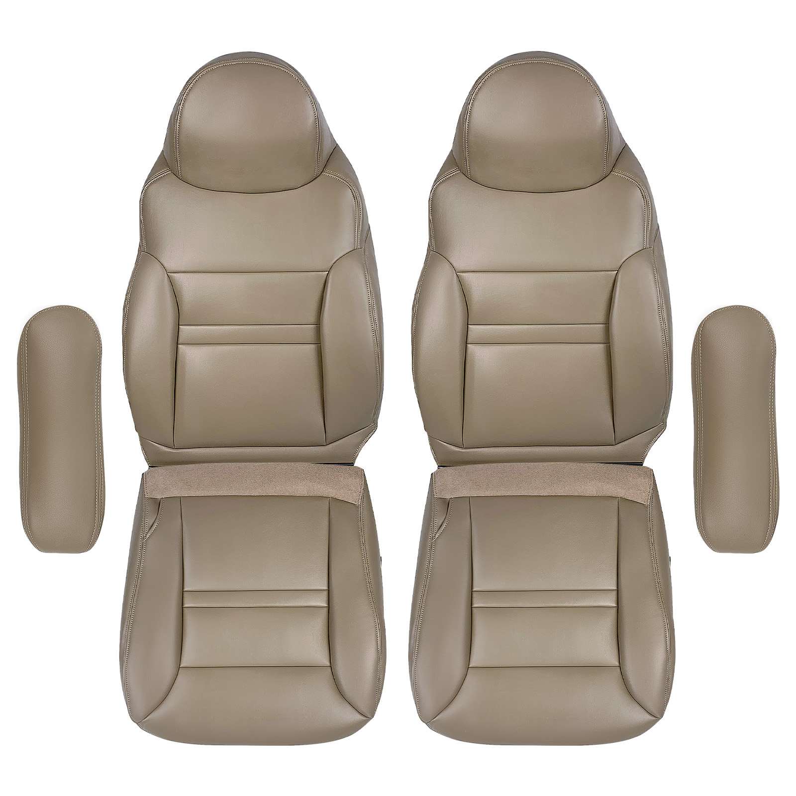 Front BottomBack Leather compatible for Seat Cover Tan compatible for Ford Excursion Limited 2000 2001