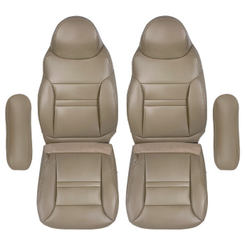 Front BottomBack Leather compatible for Seat Cover Tan compatible for Ford Excursion Limited 2000 2001