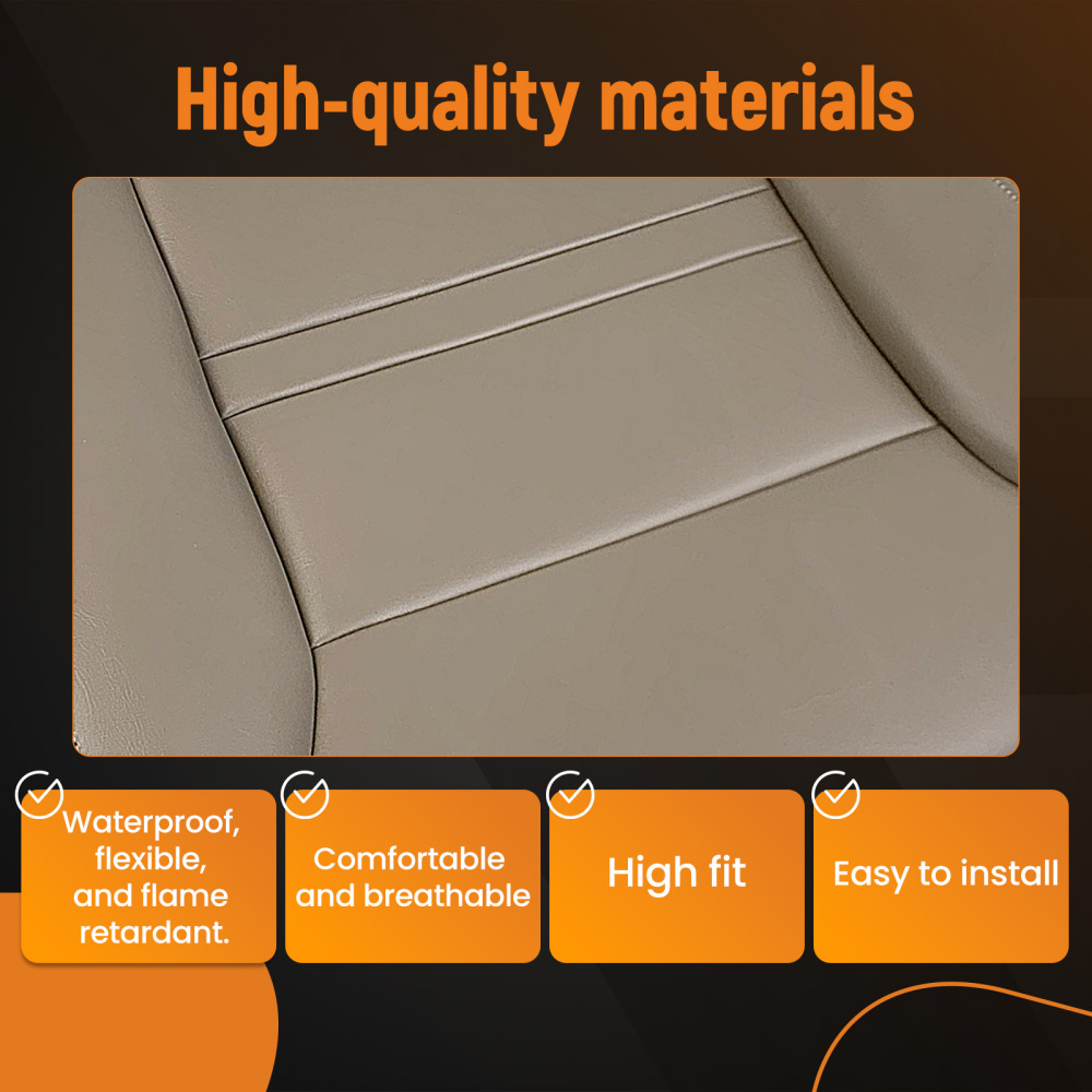 Front BottomBack Leather compatible for Seat Cover Tan compatible for Ford Excursion Limited 2000 2001