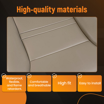 Front BottomBack Leather compatible for Seat Cover Tan compatible for Ford Excursion Limited 2000 2001