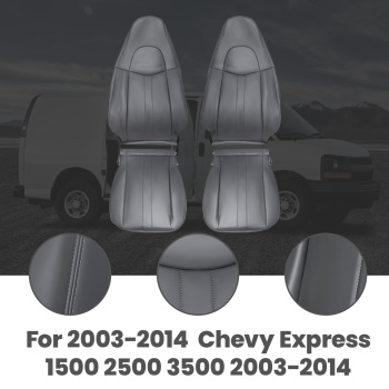 Leather compatible for Seat Cover compatible for Chevy ExpressGMC compatible for Savana 1500 2500 3500 2003-2014