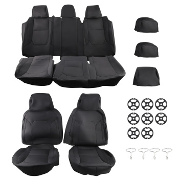 Car compatible for Seat Covers Full Set Protector Leather compatible for Ford F150 2015-20182024 New
