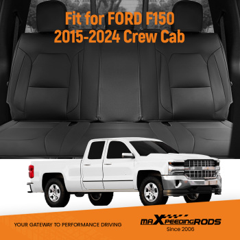 Car compatible for Seat Covers Full Set Protector Leather compatible for Ford F150 2015-20182024 New