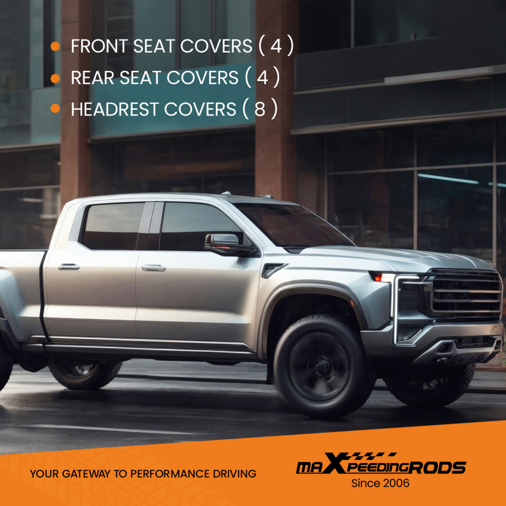 Car compatible for Seat Covers Full Set Protector Leather compatible for Ford F150 2015-20182024 New