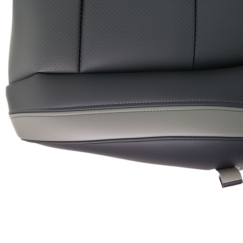 Black Bottom Driver compatible for Seat Cover compatible for Ford F150 Raptor Crew-Cab 2017-2020 Leather