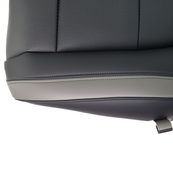 Black Bottom Driver compatible for Seat Cover compatible for Ford F150 Raptor Crew-Cab 2017-2020 Leather