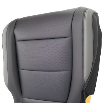 Black Bottom Driver compatible for Seat Cover compatible for Ford F150 Raptor Crew-Cab 2017-2020 Leather