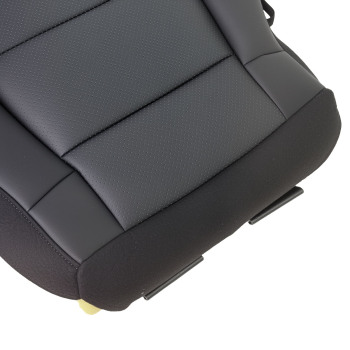 Black Bottom Driver compatible for Seat Cover compatible for Ford F150 Raptor Crew-Cab 2017-2020 Leather