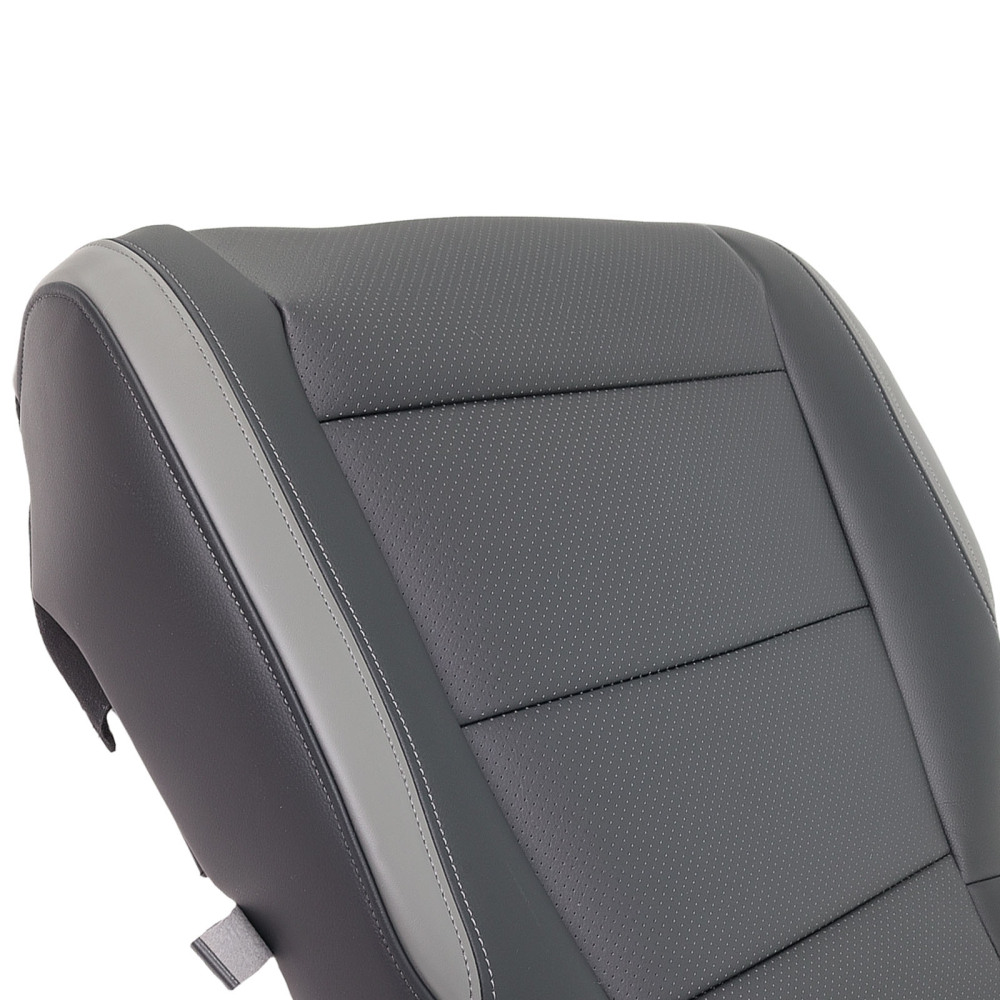 Black Bottom Driver compatible for Seat Cover compatible for Ford F150 Raptor Crew-Cab 2017-2020 Leather