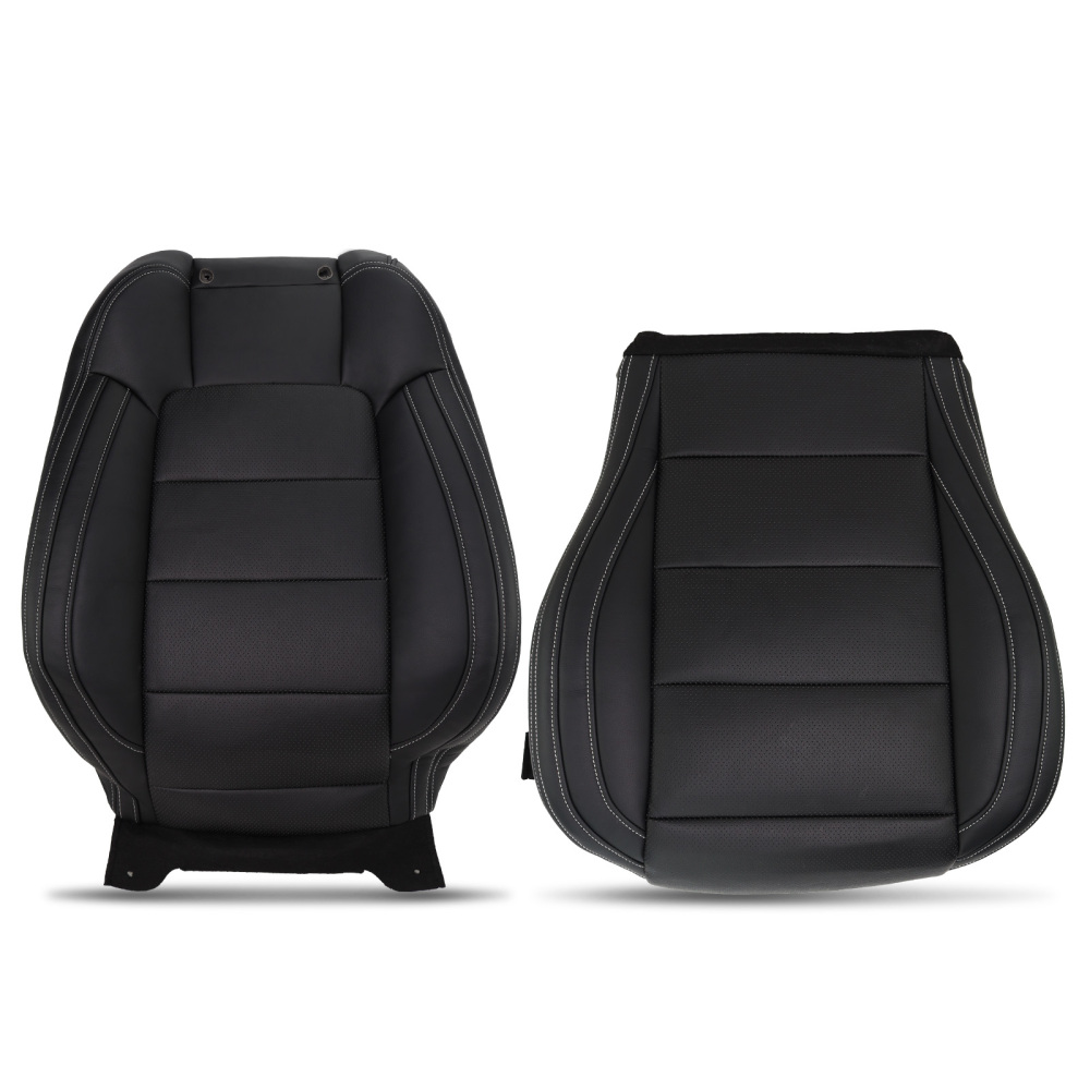 Black Microfiber Perforated Driver Cover compatible for Ford Mustang V6 2015-2023