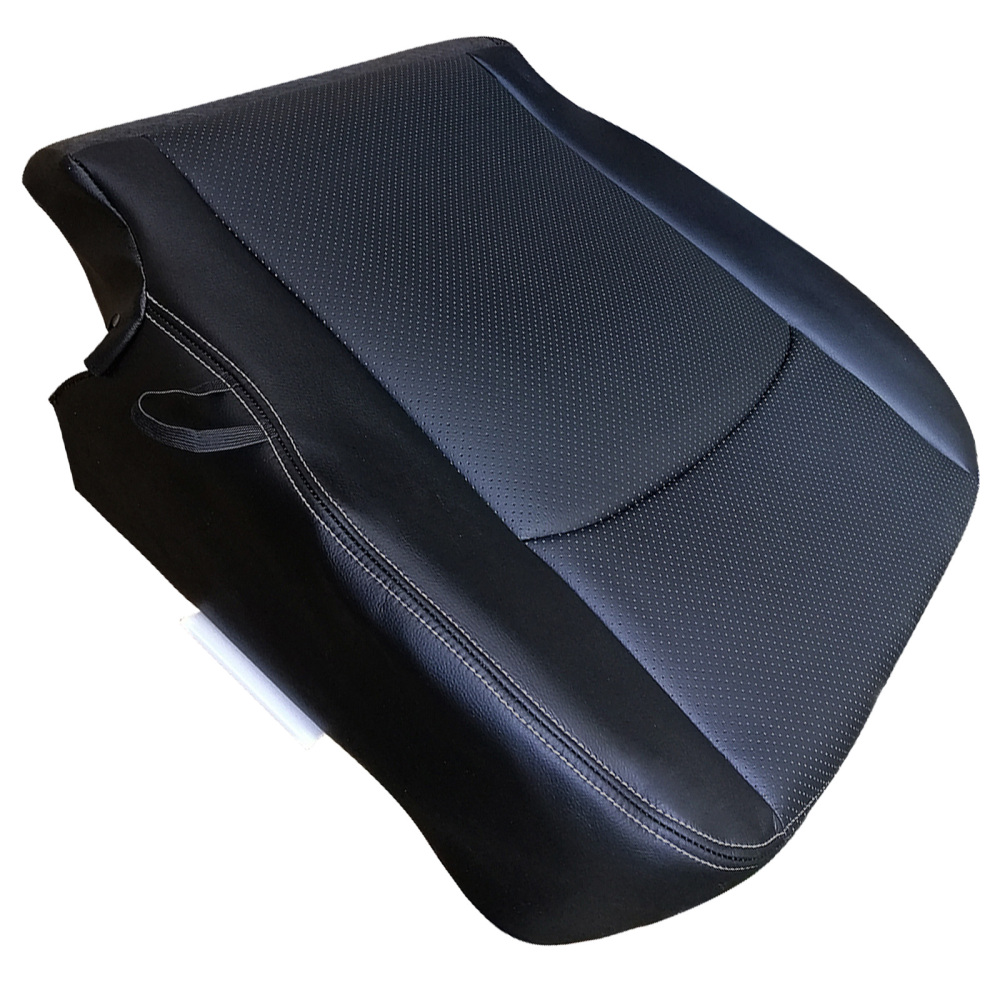 Black Perforated Leather compatible for Seat Cover compatible for Dodge Ram 2500 3500 2013-2018