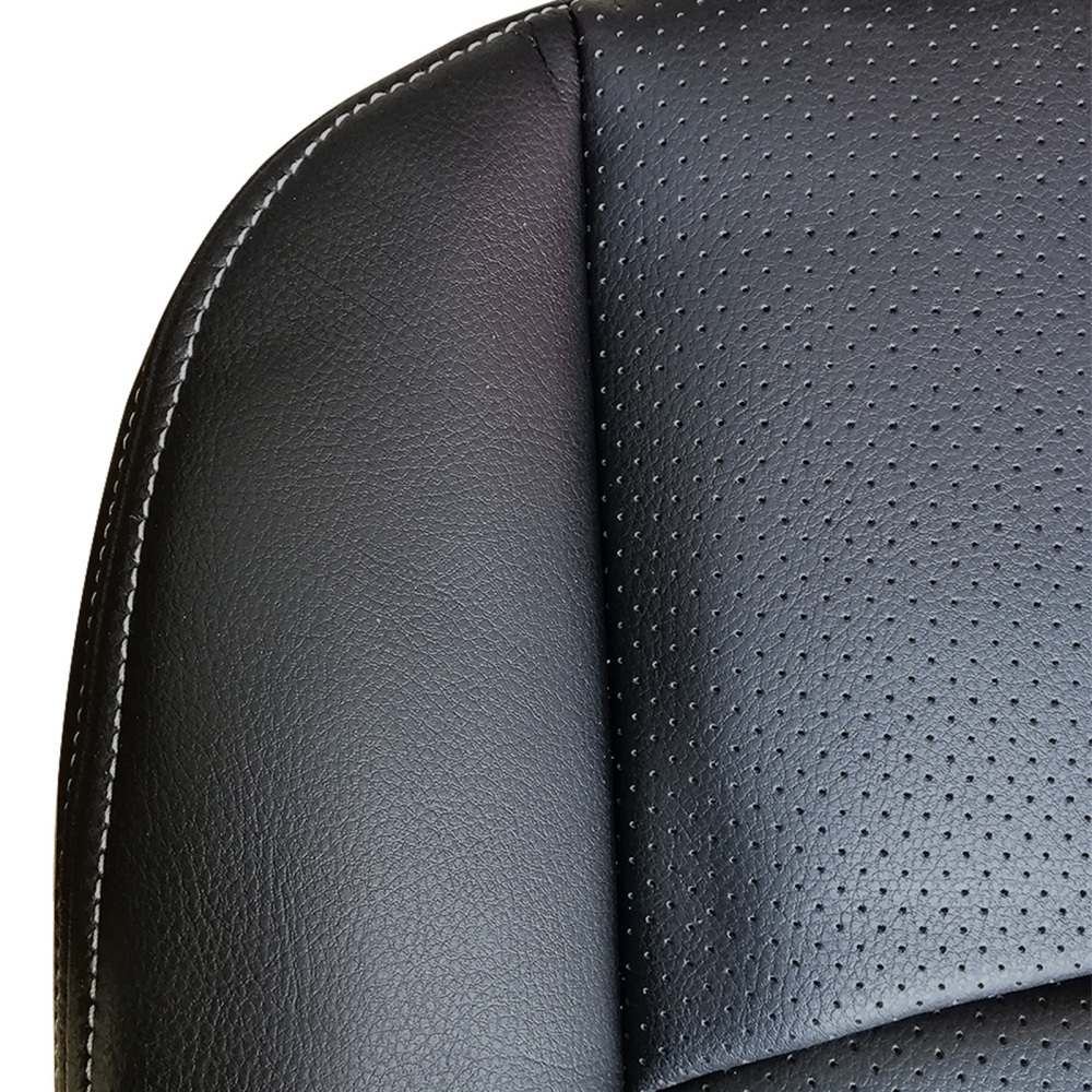 Black Perforated Leather compatible for Seat Cover compatible for Dodge Ram 2500 3500 2013-2018