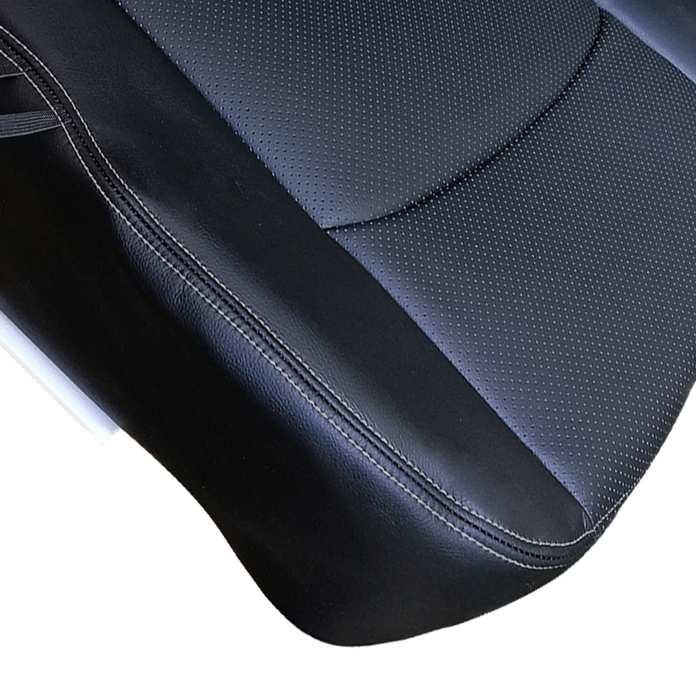 Black Perforated Leather compatible for Seat Cover compatible for Dodge Ram 2500 3500 2013-2018